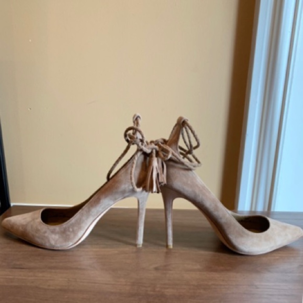 Joie Angelynn Tan Suede Dress Pump, Sz 8.5 - Picture 3 of 8